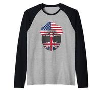 American British Roots Tree Raglan Baseball Tee