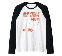 American Bull Terrier Mom Club Dog Raglan Baseball Tee