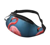 American Bulldog Head Fanny Pack for Women Men Fashion Waist Pack Adjustable Belt Bag for Workout Running Travelling Casual Waist Bag, Animal Flamingo, One Size