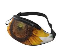 American Bulldog Head Fanny Pack for Women Men Fashion Waist Pack Adjustable Belt Bag for Workout Running Travelling Casual Waist Bag, Bloom Sunflower, One Size