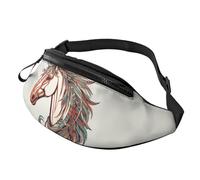 American Bulldog Head Fanny Pack for Women Men Fashion Waist Pack Adjustable Belt Bag for Workout Running Travelling Casual Waist Bag, Cupid Arrow Love Horse, One Size