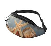American Bulldog Head Fanny Pack for Women Men Fashion Waist Pack Adjustable Belt Bag for Workout Running Travelling Casual Waist Bag, Seashells On The Beach, One Size