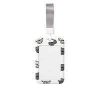 American Bulldog Head Id Badge Holder with Detachable Neck Strap, Waterproof Vertical Name Card Holders, for Nurse Students Teachers Staff