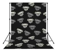 American Bulldog Head Lightweight Photo Backdrop Soft Background For Indoor Shooting, Party & Live Streaming - 5x7ft
