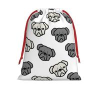 American Bulldog Head Print Convenient Reusable Drawstring Gift Pouches Holiday Parties Fashionable Men Women