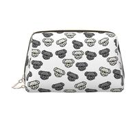 American Bulldog Head Print Makeup Bag Cosmetic Bags for Women Travel Pouch Toiletry Storage Bathroom Organizer