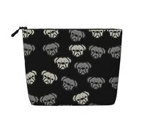 American Bulldog Head Print Makeup Bag, Toiletry Organizer,One Pack for Multiple Daily Uses, Business Trip Companion