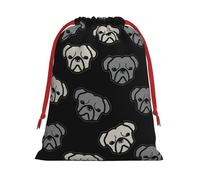 American Bulldog Head Print Practical Drawstring Gift Travel Pouches Men Women Multiple Occasion Daily Carry