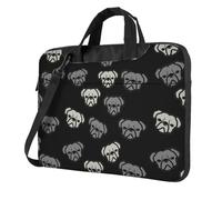 American Bulldog Head Print Structured Laptop Bag Oxford Cloth Briefcase Padded Shoulder Case