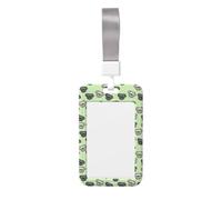 American Bulldog Head Printed Id Badge Holder with Neck Strap Vertical Waterproof Name Card Holder for Office School