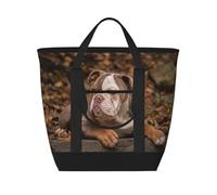 American Bulldog Puppy,Lunch Bags Large Capacity Insulated Tote Bag For Women Men Work Picnic Travel