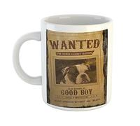 American Bulldog Type 2 Wanted for Crimes Against Slippers Poster Hand Printed Funny Mug Gift for Dog Owner
