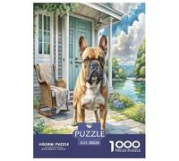 American Bulldog1000Piece JigsawPuzzle ForAdult Colourful Brainteasing Age12+byth Challenging The Impossible Difficult Game Brainteasing Adults Jigsaw Puzzle 38x26cm/1000pcs