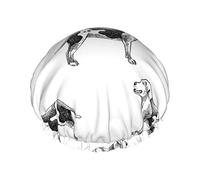 American Bulldogs Waterproof Shower Cap,Elastic Bathing Hair Cap Environmental Protection Hair Bath Caps, Double WaterproofBathing Shower Hat
