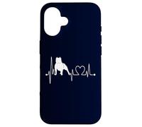 American Bully Dog My Heartbeat EKG Funny Dogs My Cardio Case for iPhone 16