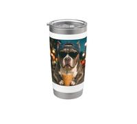 American Bully Drinking Iced Coffee Funny Dog Lover Stainless Steel Insulated Tumbler