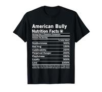 American Bully Nutrition Facts Funny Bully Dog T-Shirt