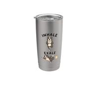 American Bully Practicing Yoga Inhale - exale DIGOR Funny Stainless Steel Insulated Tumbler