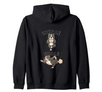 American Bully practicing yoga inhale - exale DIGOR funny Zip Hoodie