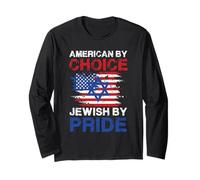 American by Choice Jewish by Pride Statement Design Long Sleeve T-Shirt