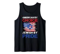 American by Choice Jewish by Pride Statement Design Tank Top