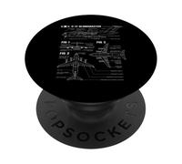 American C17A Globemaster military heavy transport blueprint PopSockets Adhesive PopGrip