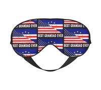 American Cabo Verde Flag Eye Mask Sleep Mask Light BlockBlindfold Night Eyes Cover Soft Pressure-Free Eyeshade with Elastic Strap for Home Travel Office Nap Yoga