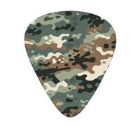 American-Camouflage-Pattern 12 Pack Guitar Picks With 3 Thicknesses And Storage Box, Abs Plectrums For Electric Bass Guitar Players