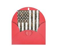 American Camouflage Print Adorable Blank Cards& Envelopes,Unique Designs Perfect for Festivals, Invitations