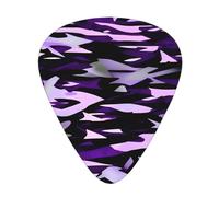 American Camouflage Purple Guitar Picks Set-Premium Abs Material,Various Thicknesses-Enhance Your Playing Experience