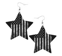 American Camouflage Statement Earrings for Women, Star Drop Earrings, Elegant Dangle Jewelry for Formal Gatherings