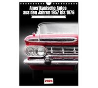 American cars from the years 1957 to 1976 Front views UK-Version (Wall Calendar 2026 DIN A4 Portrait), CALVENDO 12 Month Wall Calendar