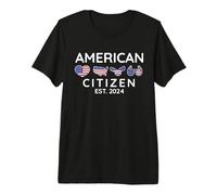 American Citizen Est 2024 US Flag Naturalized Citizen Test Premium T-Shirt