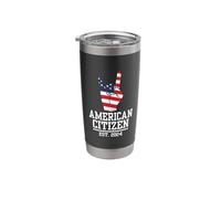 American Citizen Est 2024 US Flag Naturalized Citizen Test Stainless Steel Insulated Tumbler