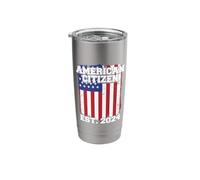American Citizen Est 2024 US Flag Naturalized Citizen Test Stainless Steel Insulated Tumbler