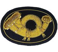 American Civil War ACW Infantry Officers Gold Braided Horn Kepi Badge 7x5cms