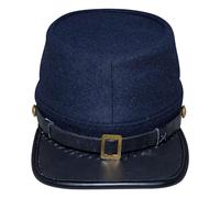American Civil War Officer US Union Kepi (Plain), Forage Cap/Hat - 100% Navy Blue Wool, Navy Blue, L