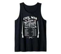 American Civil War Tour Battle Dates Reenactment Gettysburg Tank Top
