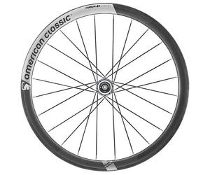 American Classic Carbon 40 Road Wheel Set Silver 100/130 mm / Shimano/Sram HG 100/130 mm Black / Grey