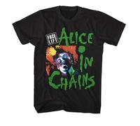 American Classics Alice in Chains Facelift Tour '91 Front & Back Print Adult Short Sleeve T Shirt Vintage Style Graphic Tee, Black, XL