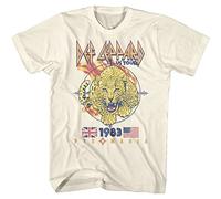 American Classics Def Leppard Pyromania 1983 US Tour T Shirt Off-White