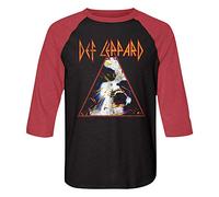 American Classics Def Leppard Union Jack Triangle Baseball Raglan Tee, Multicolored, XL