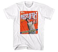American Classics Happy Gilmore T Shirt Shooter McGavin POS for Breakfast Mens Short Sleeve T Shirt 90s Movies Graphic Tees, White, XL