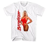 American Classics Men's Baywatch Pamela Anderson Photo T-Shirt, White, X-Large