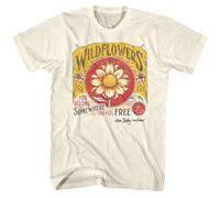 American Classics Tom Petty Wildflowers You Belong Somewhere You Feel Free Adult Short Sleeve T Shirt 90s Graphic Tees, Natural, Large