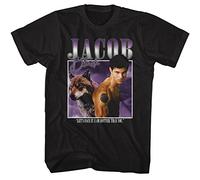 American Classics Twilight Movies Jacob Black Adult Short Sleeve T Shirts Vampire Romance Graphic Tees, Black, S