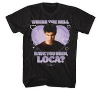 American Classics Twilight Saga T Shirt Jacob Black Loca Heart Adult White Short Sleeve Vampire Romance Movie Graphic Tees, Black, Medium