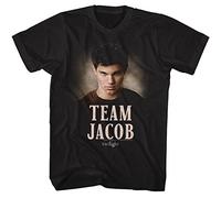 American Classics Twilight T Shirt Team Jacob Black Unisex Adult Short Sleeve T Shirts Vampire Romance Movie Graphic Tees, Black, S