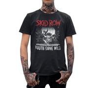 American Classics Youth Gone Wild Skid Row T Shirt Black | Officially Licensed Skid Row Tee, Designed and Printed in the USA, Unisex Crewneck, Short Sleeve, Vintage Style 80s Concert