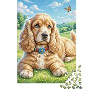 American Cocker Spaniel 1000 Piece Jigsaw Puzzles for Adults Festive Gifts Family Challenging Educational Games Home Decoration for Adults Gifts Ideas 1000pcs (75x50cm)